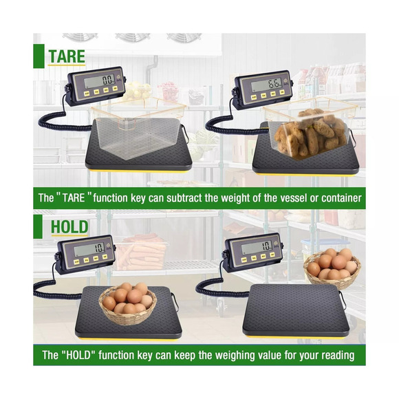 Shaledig 150lbs Commercial Scale Digital Receiving Scale with Anti-Slip Platf... - Picture 4 of 7